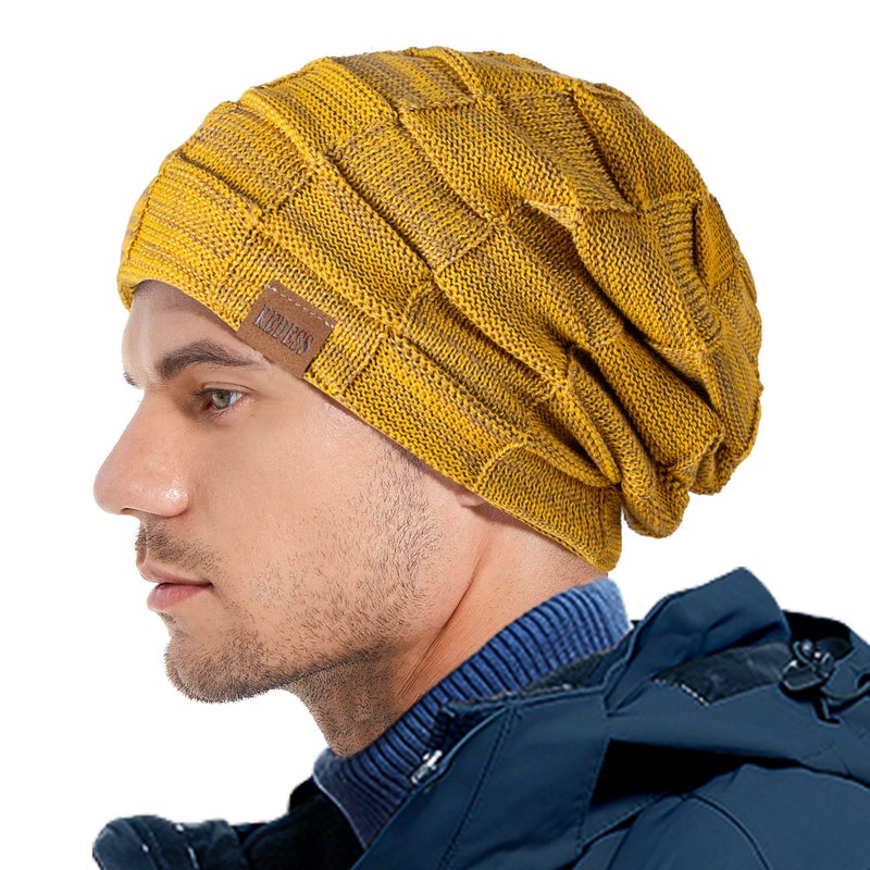 REDESS Beanie Hat for Men and Women Winter Warm Hats Knit Slouchy Thick Skull Cap - Image 4